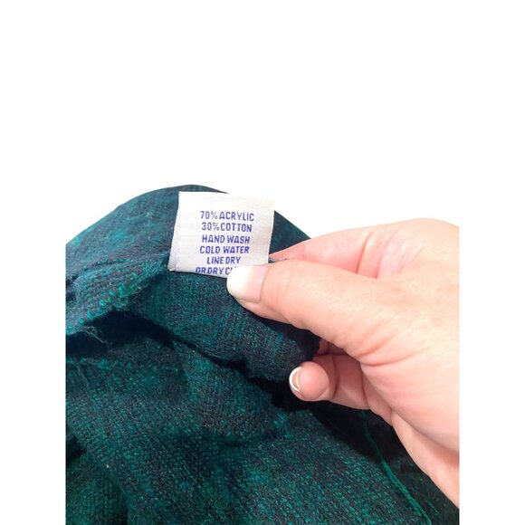 Cheppu From Himalaya Made In Nepal Blanket Scarf Green One Size - Picture 4 of 13